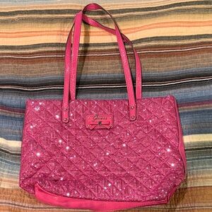 Guess Pink Sequin Tote Bag